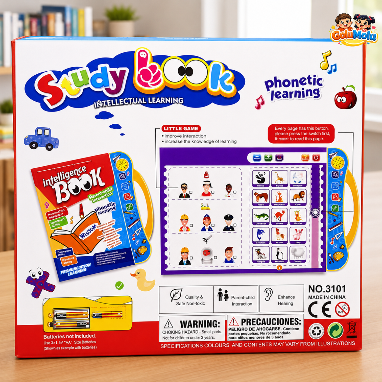 Phonetic Learning Study Book for Kids | Interactive Electronic Sound Toy