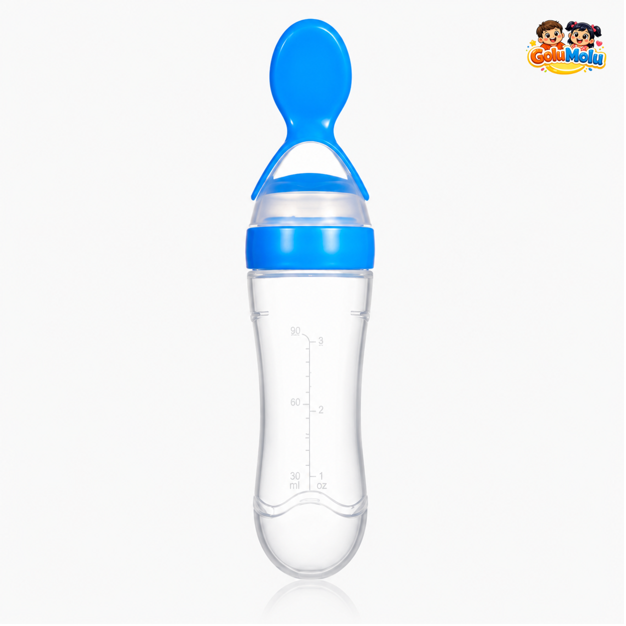 2-in-1 Baby Silicone Squeeze Feeder | Infant Food Dispensing Spoon Bottle
