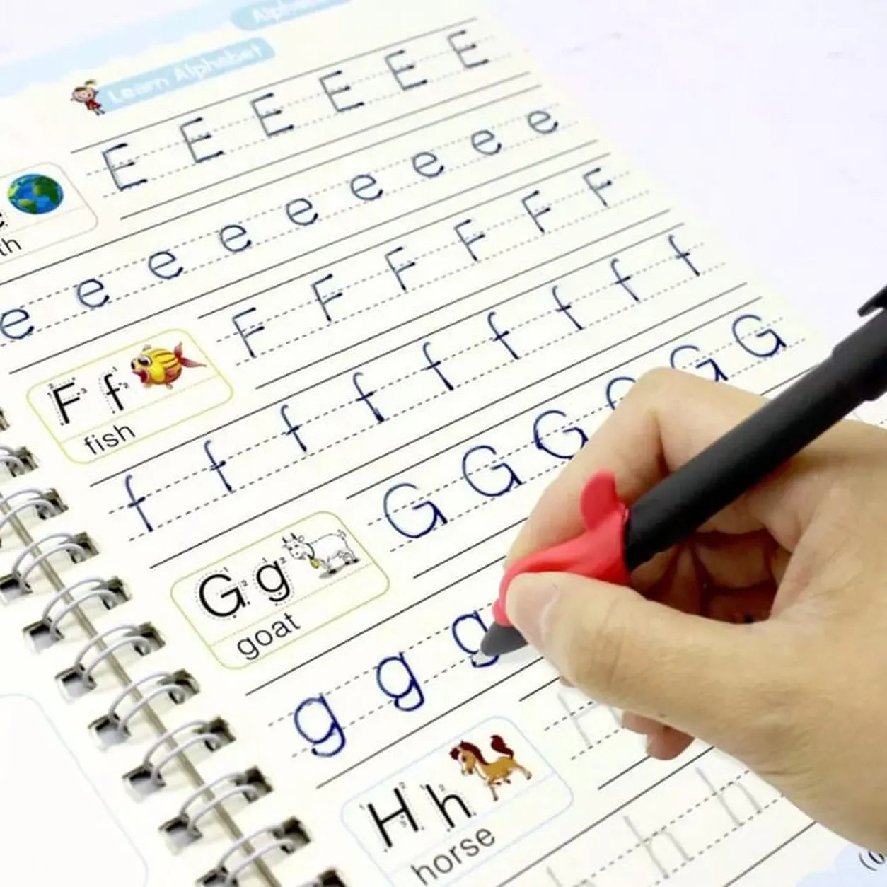 Sank Magic Practice Copybook Set | 4 Reusable Books + Magic Pen