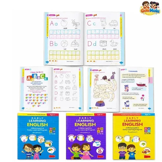GoluMolu phonetic learning Study Book for kids intellectual development